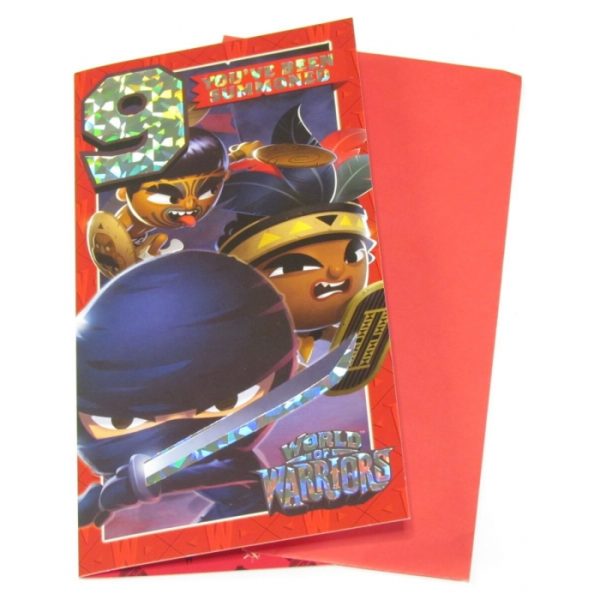 World Of Warriors Age 9 Birthday Card