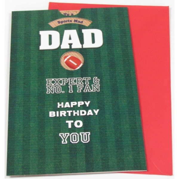 Dad Baseball Spinner Birthday Card