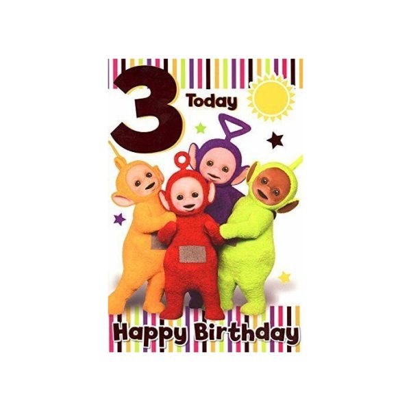 Teletubbies "3 Today" Birthday Card