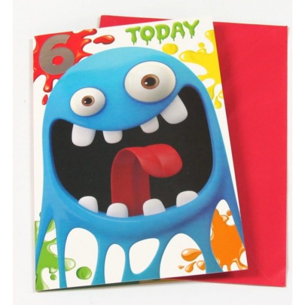 Monster Age 6 Birthday Card