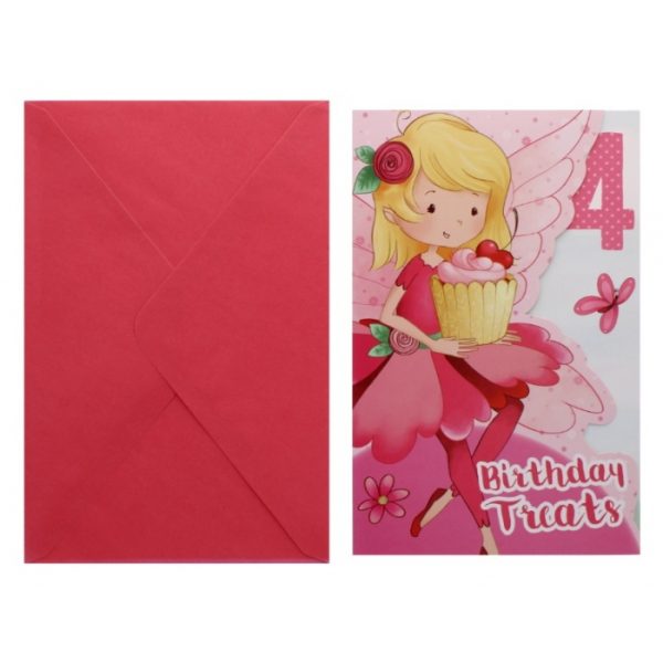 Fairy Folding Birthday Card Age 4