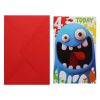 Monster Birthday Card Age 4