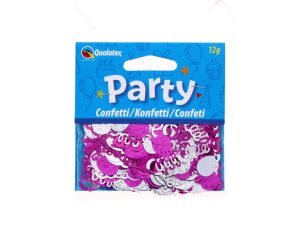 Party Confetti Swirls Pink/silver