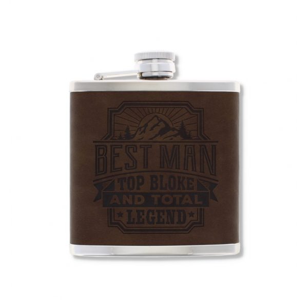 Top Bloke's Finest Pour - Personalized Hip Flask- Best Man