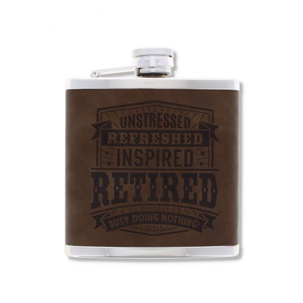 Top Bloke's Finest Pour - Personalized Hip Flask- Retired