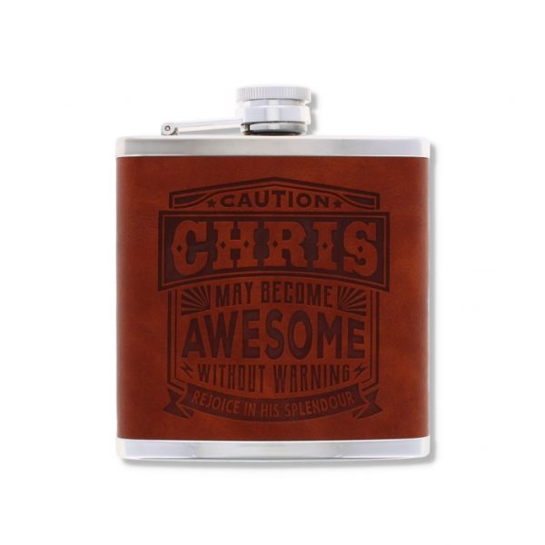 Top Bloke's Finest Pour - Personalized Hip Flask- Chris