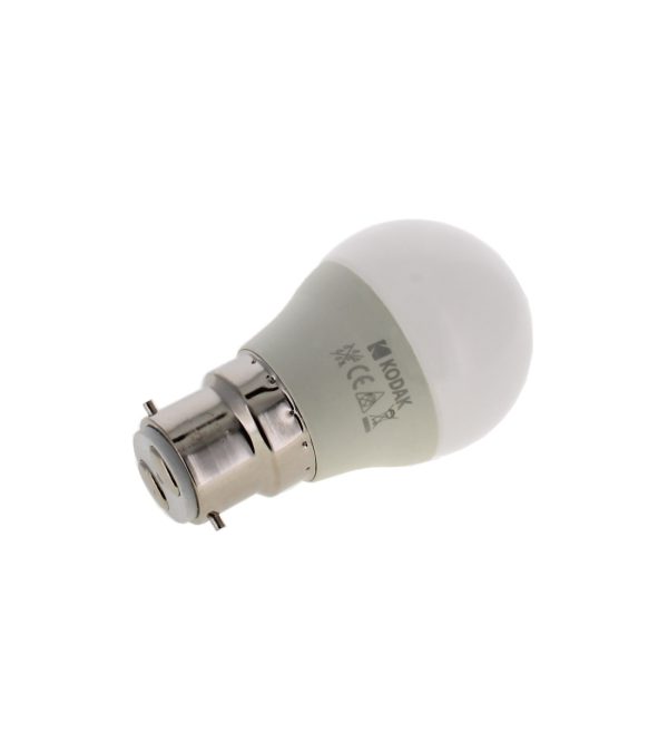 Kodak LED Bulb Golf B22 Bayonet 6W Warm White Pack of 2