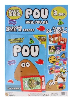 Pou Album Sticker On Card - Spanish 24 Stickers