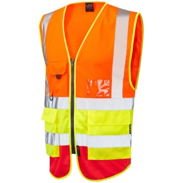 Lynton Superior Red/Orange/Yellow Waistcoat 5X-L