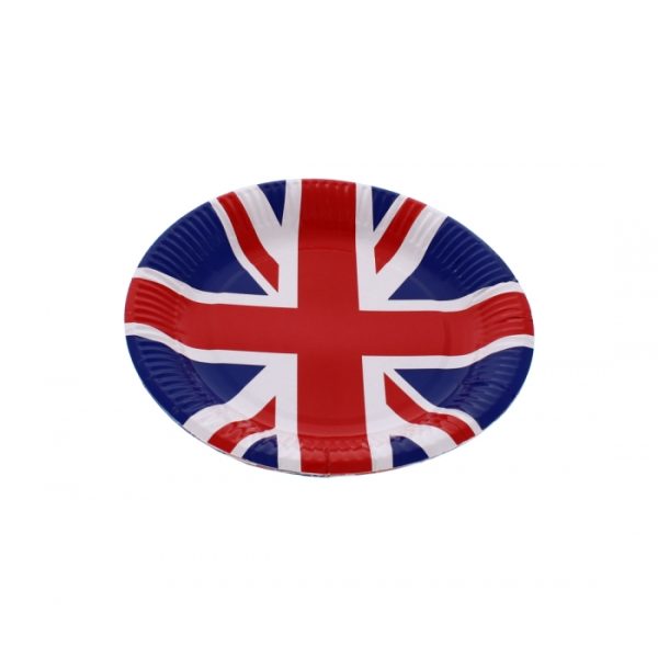 Union Jack Paper Plates Pack Of 8 British Decor