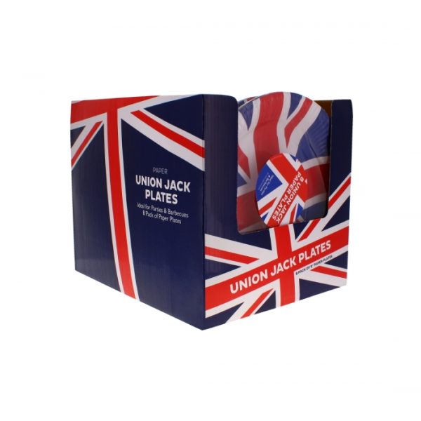 Union Jack Paper Plates Pack Of 8 British Decor