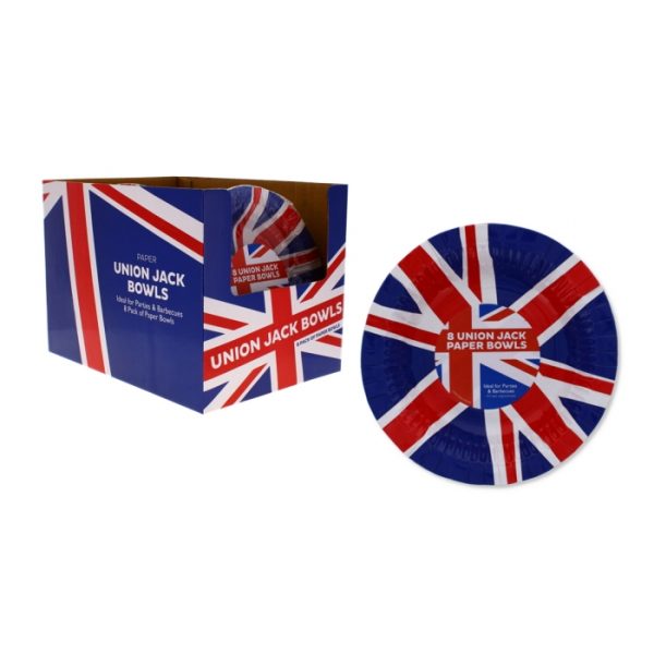 Union Jack Paper Bowls Pack Of 8