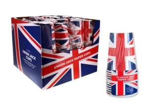 Union Jack Paper Cups, 250Ml Capacity 12-Pack