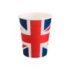 Union Jack Paper Cups, 250Ml Capacity 12-Pack