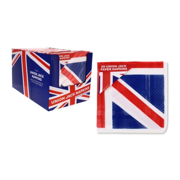 Union Jack Paper Napkins Pack Of 20