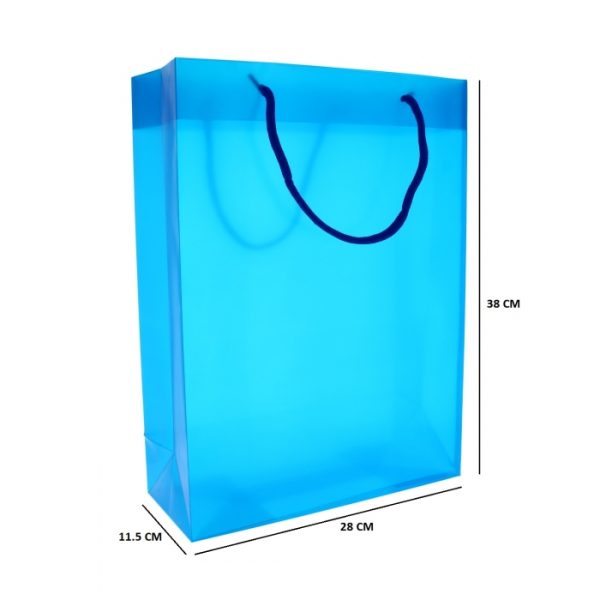 Gift Bag With Rope Handle Blue