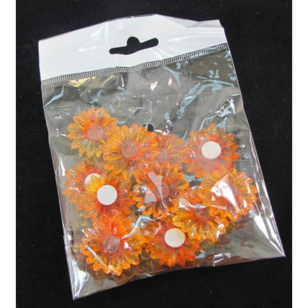 Small Plastic Decorative Flowers 12pc