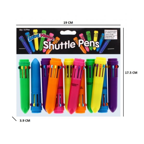 Shuttle Pens 10 Colour 12 Pack