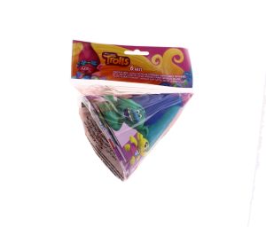 Trolls Party Hats Pack Of 6