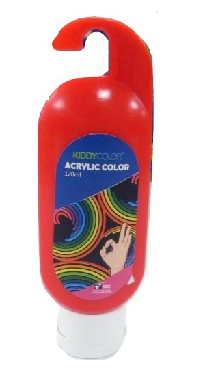 Kiddy Color Acrylic Color Red 120Ml