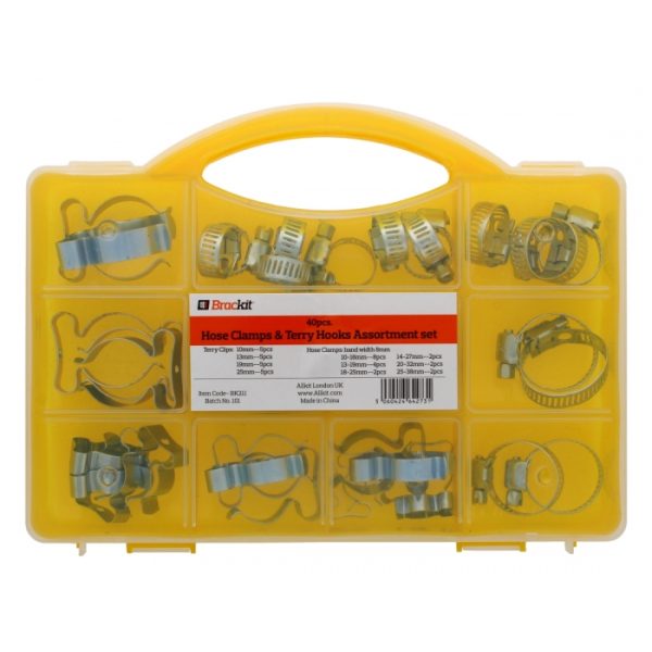 Hose Clamps & Terry Hooks Assortment Set