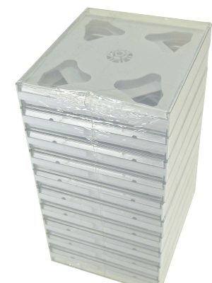 CD/DVD White Plastic Case, 10Pk