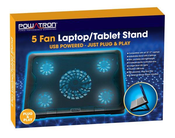 Laptop Cooler Stand With 5 Fans