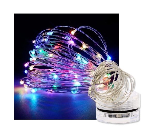 Led Copper String Multicolour 10 Lights 1 Meter