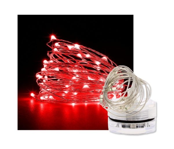 Led Copper String Red10 Lights 1 Meter