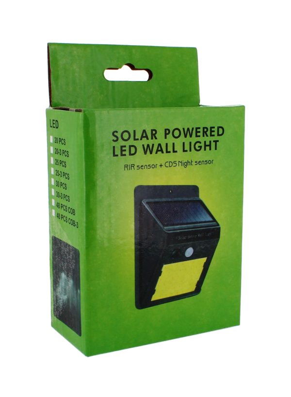 Solar Powered Led Wall Light Rir/CDs Night Sensor