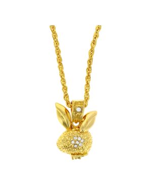Large Gold Playboy Pendant Necklace