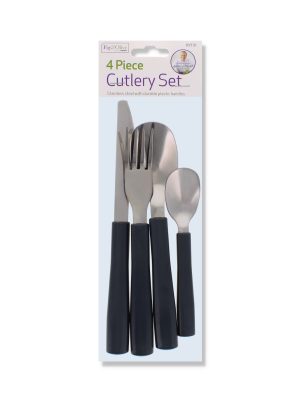 Steel Cutlery Set Plastic-handled 4 Pcs