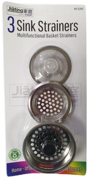 Pack of 3 Sink Strainers