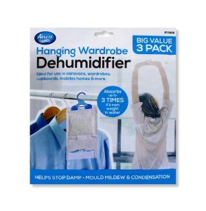 Unscented Hanging Wardrobe Dehumidifier pack of 3