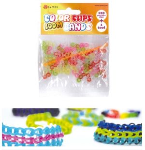 Color S Clip Loom Bands Pack Of 100