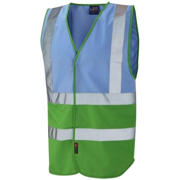 Leo Sky Blue / Green Vest Xx-Large