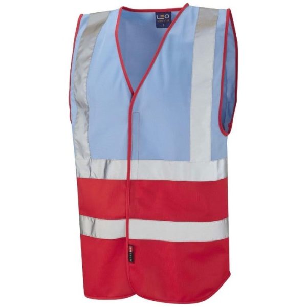 Leo Pilton Sky Blue / Red Vest Xx-Large