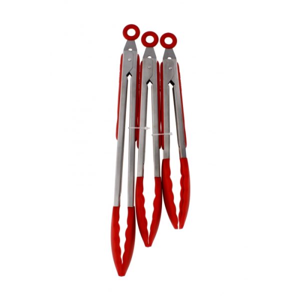 Red Silicon Tong Pack of 3