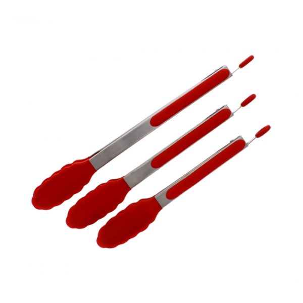 Red Silicon Tong Pack of 3