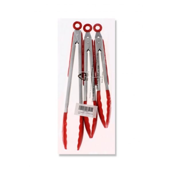 Red Silicon Tong Pack of 3