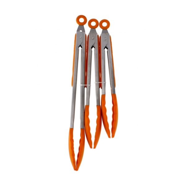 Orange Silicon Tong Pack of 3