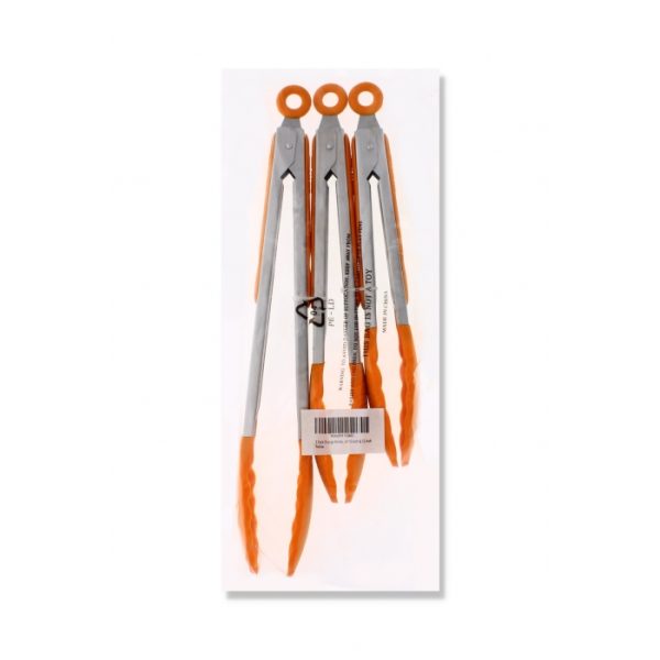 Orange Silicon Tong Pack of 3