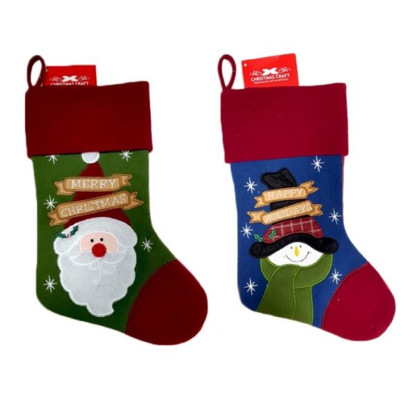 Christmas Craft Stocking Classic Green/Red