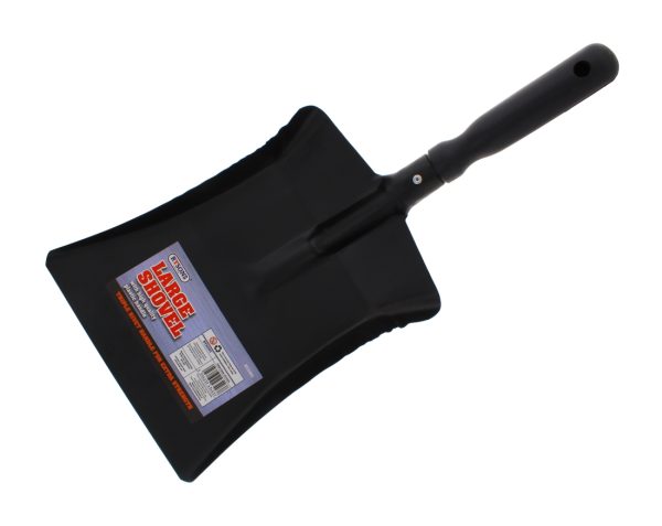 Large Black Metal & Plastic Shovel