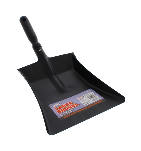 Large Black Metal & Plastic Shovel