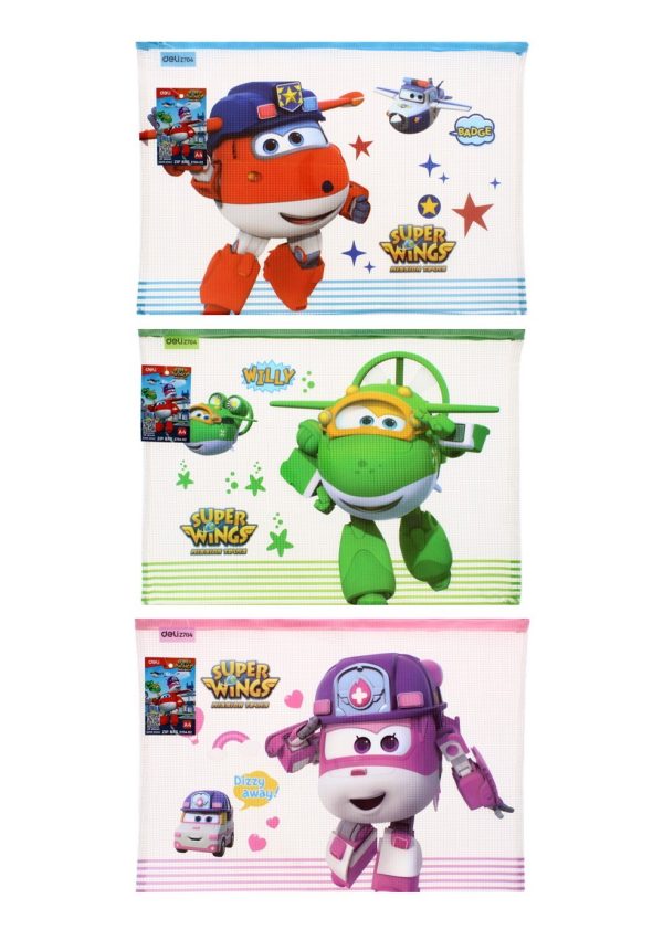 Super Wings Folder Zip Bag