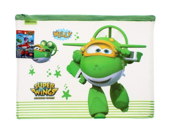 Super Wings Folder Zip Bag