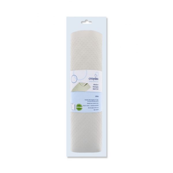 Medium White Rubagrip Bath Mat