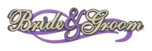 3D 12In 'Bride & Groom' Foam Sign