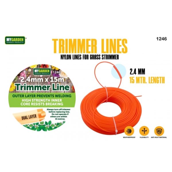 Nylon Trimmer Line 2.4 mm x 15 m